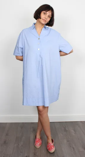 BR Ateliers Cotton Dress in Blue