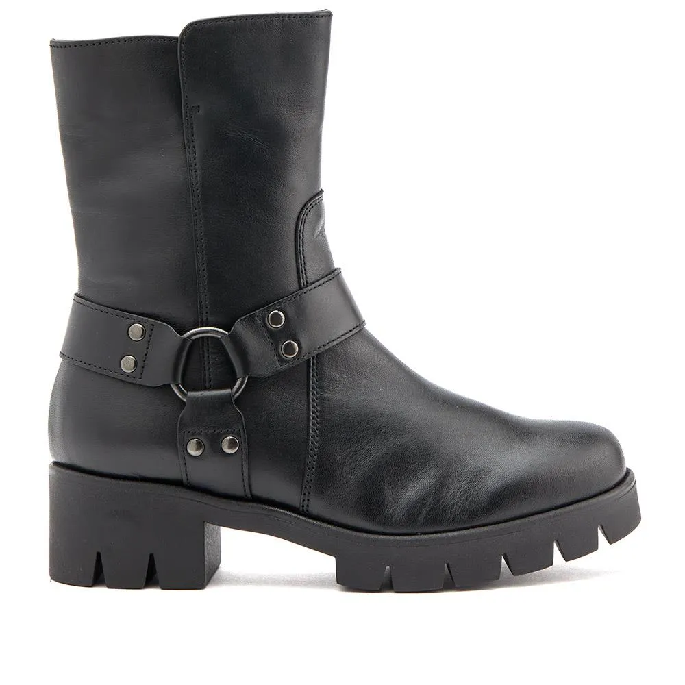 Chunky Leather Ankle Boots  - GAB40508 / 325 882