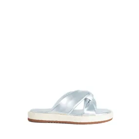 EF004-SLR Espadrilles Sandals - Silver