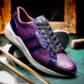 Marco Di Milano VERONA Purple Python & Calfskin Sneakers