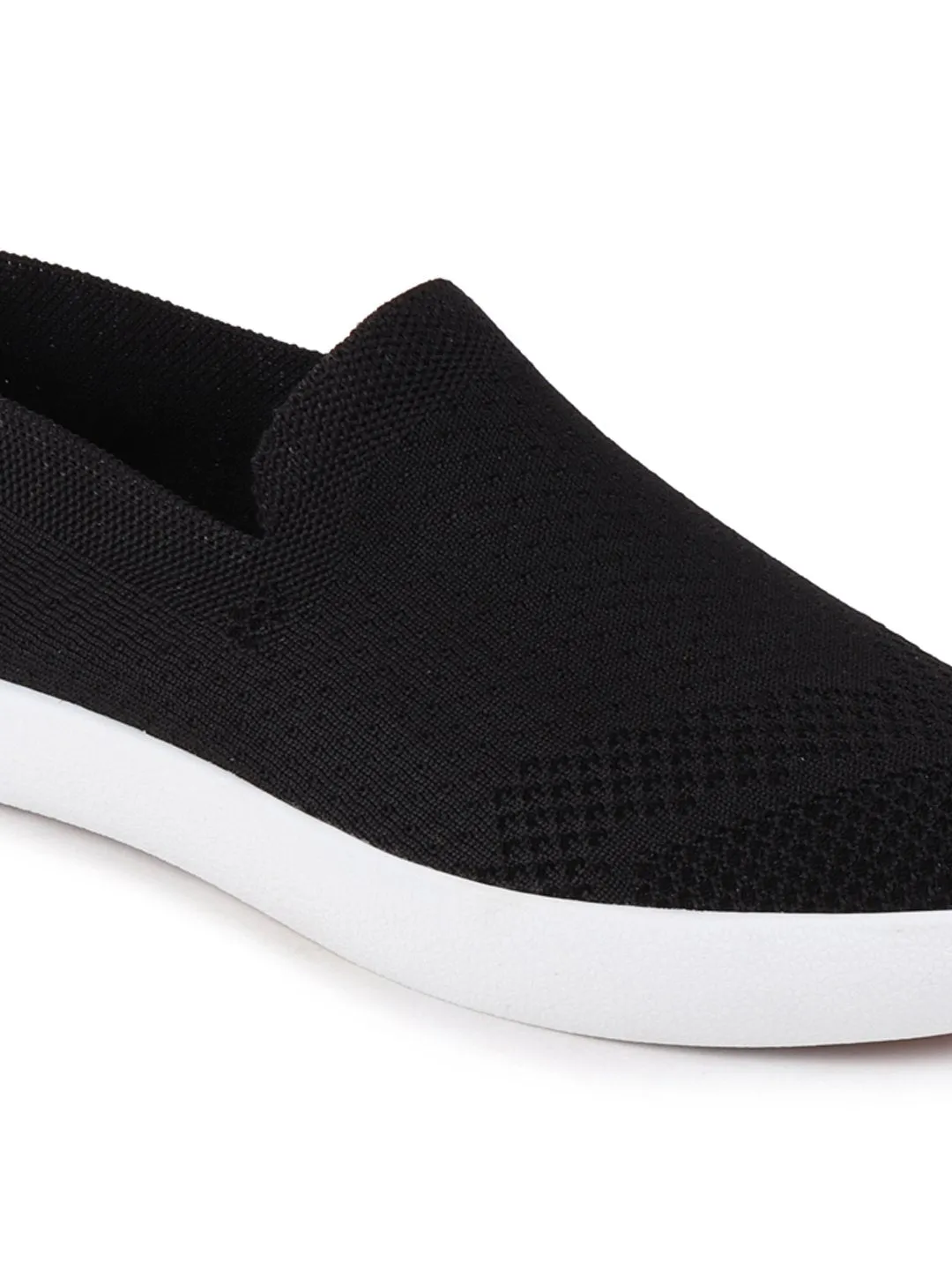 Men Black Casual Slip-On Shoes