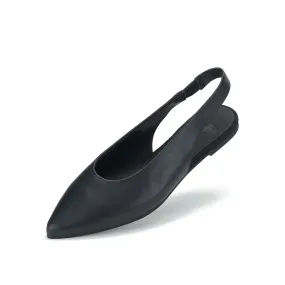 Pointed Slingback All Black