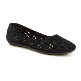 Round Toe Knit Top Slip-On Flats (Nicolette)